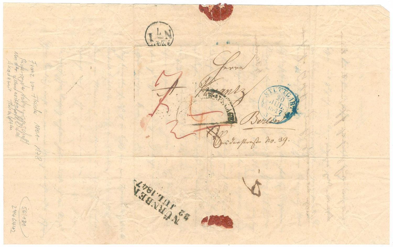 Große Abbildung Nr.3: 131-1801 Fleischer, Franz v.: (Autographen)