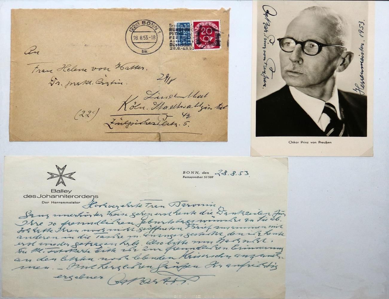 Große Abbildung Nr.1: 131-1815 Oskar, Prinz von Preußen: (Autographen)
