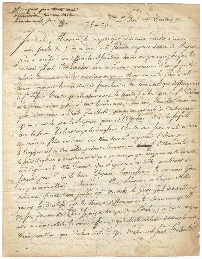 Große Abbildung Nr.1: 131-1819 Riesener, Henry-Francois,: (Autographen)