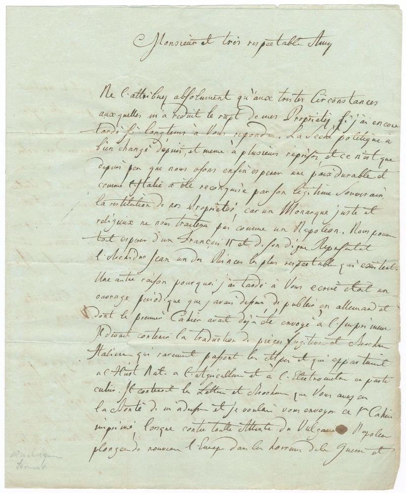 Große Abbildung Nr.1: 131-1823 Salis-Marschlins, Karl Ulysses von,: (Autographen)