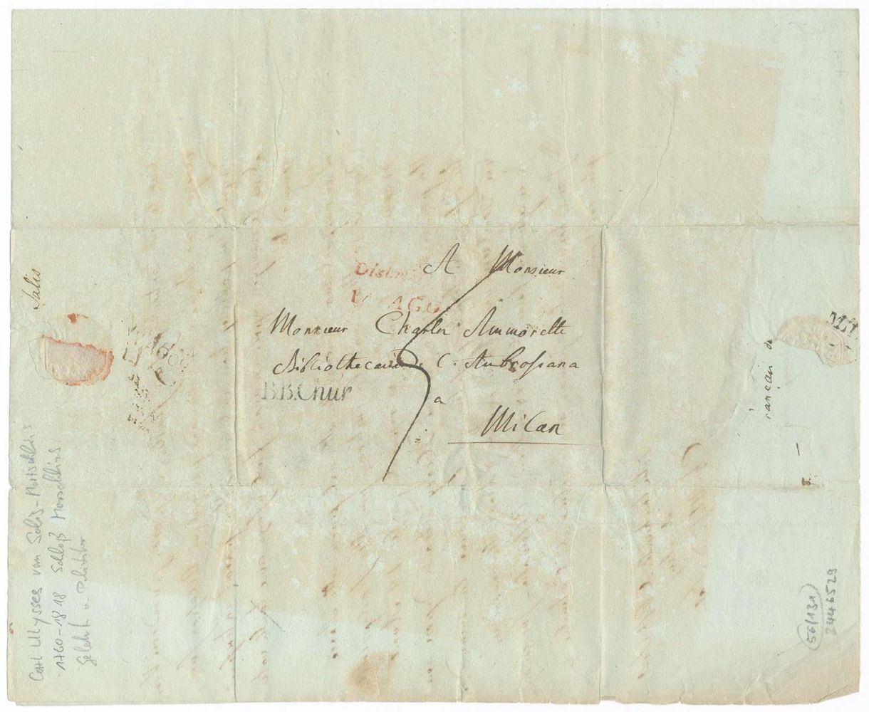 Große Abbildung Nr.3: 131-1823 Salis-Marschlins, Karl Ulysses von,: (Autographen)