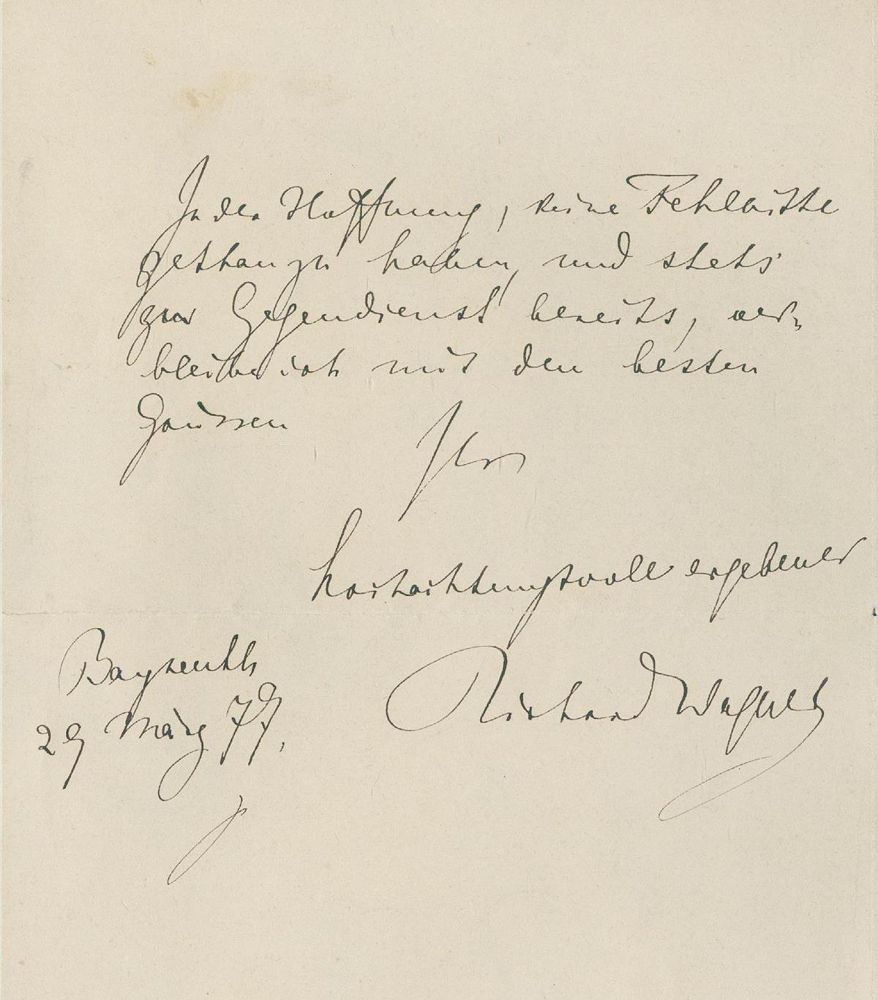 Große Abbildung Nr.2: 131-1834 Wagner, Richard: (Autographen)