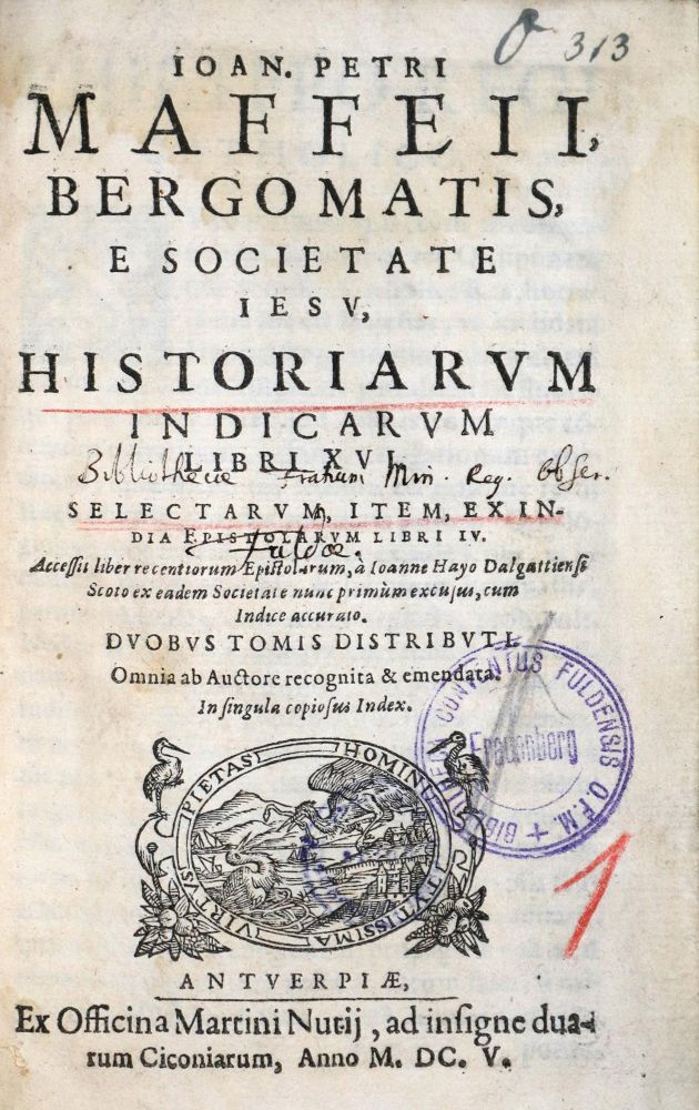Große Abbildung Nr.1: 131-190 Maffei,G.P.: (Alte Drucke, Handschriften und Theologie)
