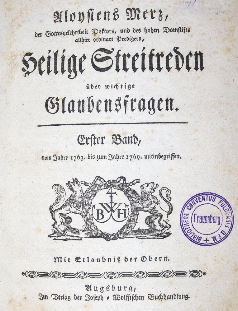 Große Abbildung Nr.3: 131-191 Maiolus,S.: (Alte Drucke, Handschriften und Theologie)