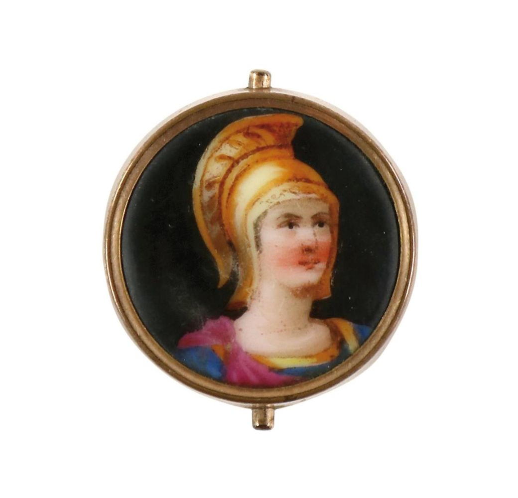 Große Abbildung Nr.1: 131-1912 Portraitknopf, Patentknopf.: (Varia, Nähzubehör, Knöpfe)