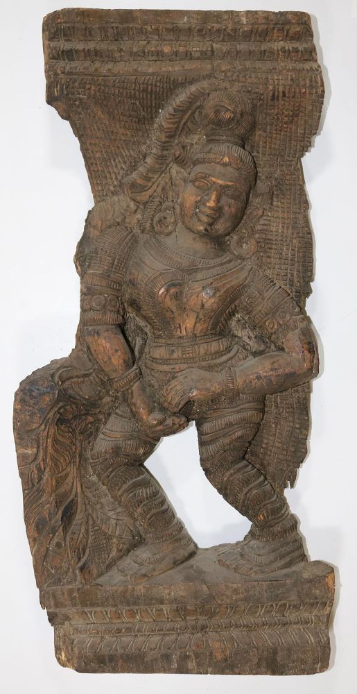 Große Abbildung Nr.3: 131-1987 Indien Holzrelief.: (Asiatika, Indien)