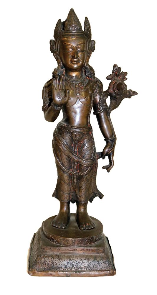Große Abbildung Nr.1: 131-1997 Manyusri Bodhisattva.: (Asiatika, Skulpturen - Plastiken)