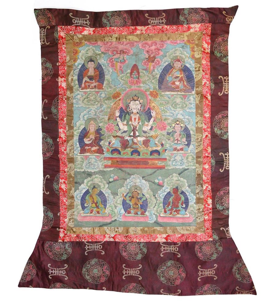 Große Abbildung Nr.1: 131-2000 Thangka.: (Asiatika)