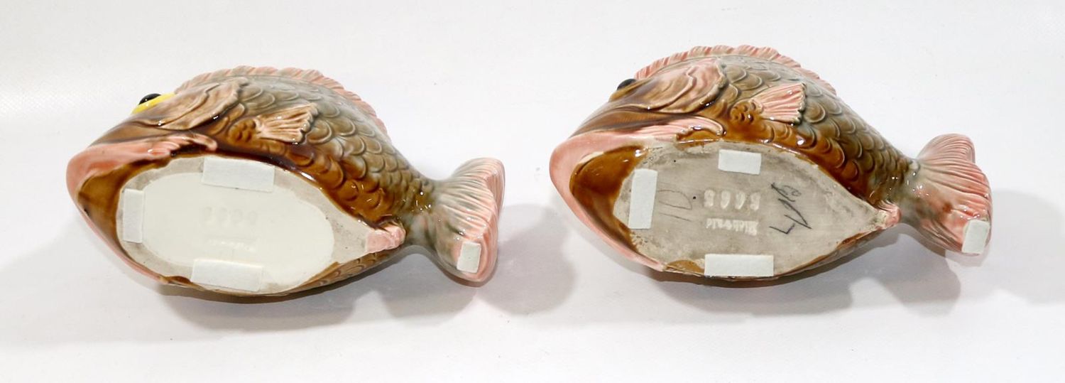 Große Abbildung Nr.3: 131-2040 Fische Cachepots.: (Porzellan u. Keramik, Fayencen, Eichwald)
