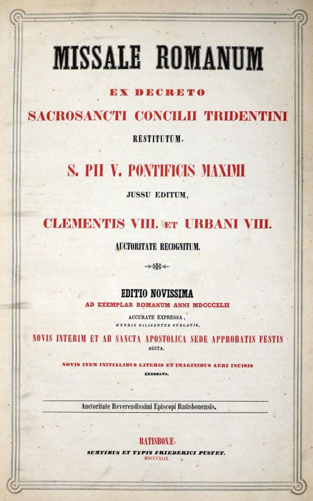 Große Abbildung Nr.2: 131-206 Missale romanum: (Alte Drucke, Handschriften und Theologie)