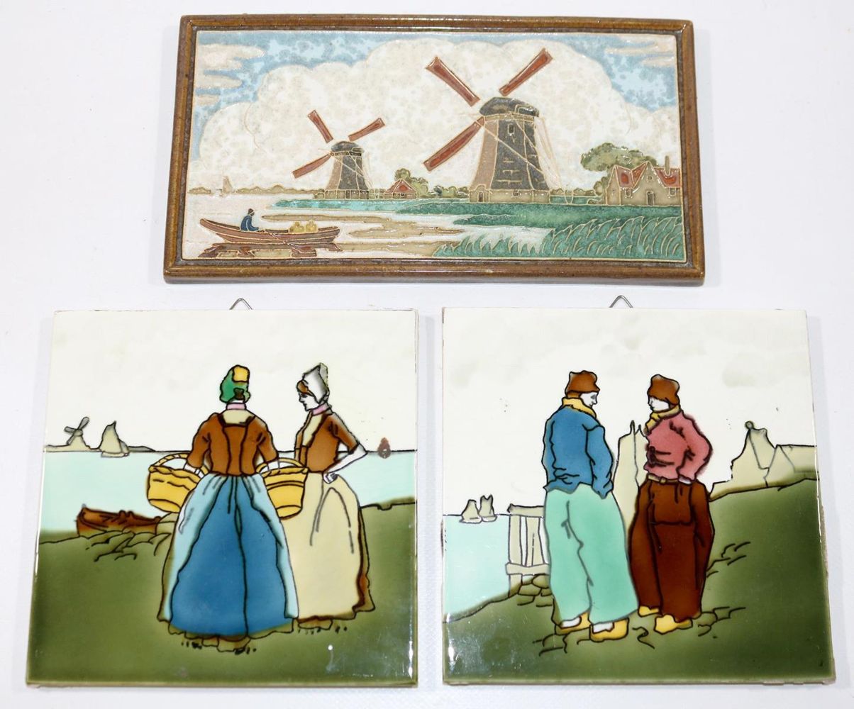 Große Abbildung Nr.1: 131-2076 Grohner Wandplattenfabrik.: (Porzellan u. Keramik, Fliesen)