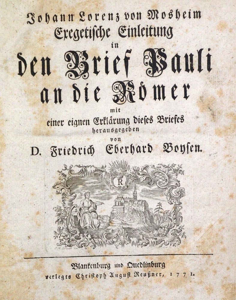 Große Abbildung Nr.2: 131-208 Mosheim,J.L.: (Alte Drucke, Handschriften und Theologie)