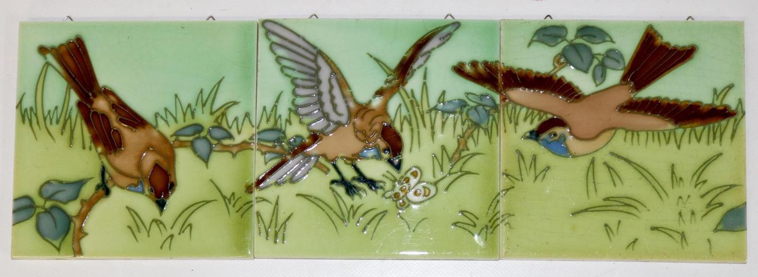 Große Abbildung Nr.1: 131-2082 Jugendstil Fliesenbild,: (Porzellan u. Keramik, Fliesen)