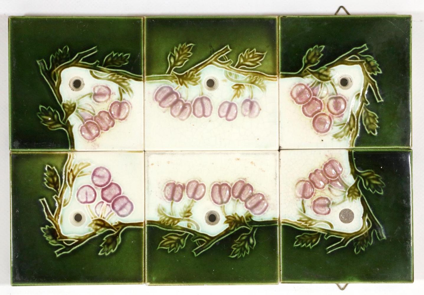 Große Abbildung Nr.2: 131-2099 Zwei Jugendstil: (Porzellan u. Keramik, Fliesen)