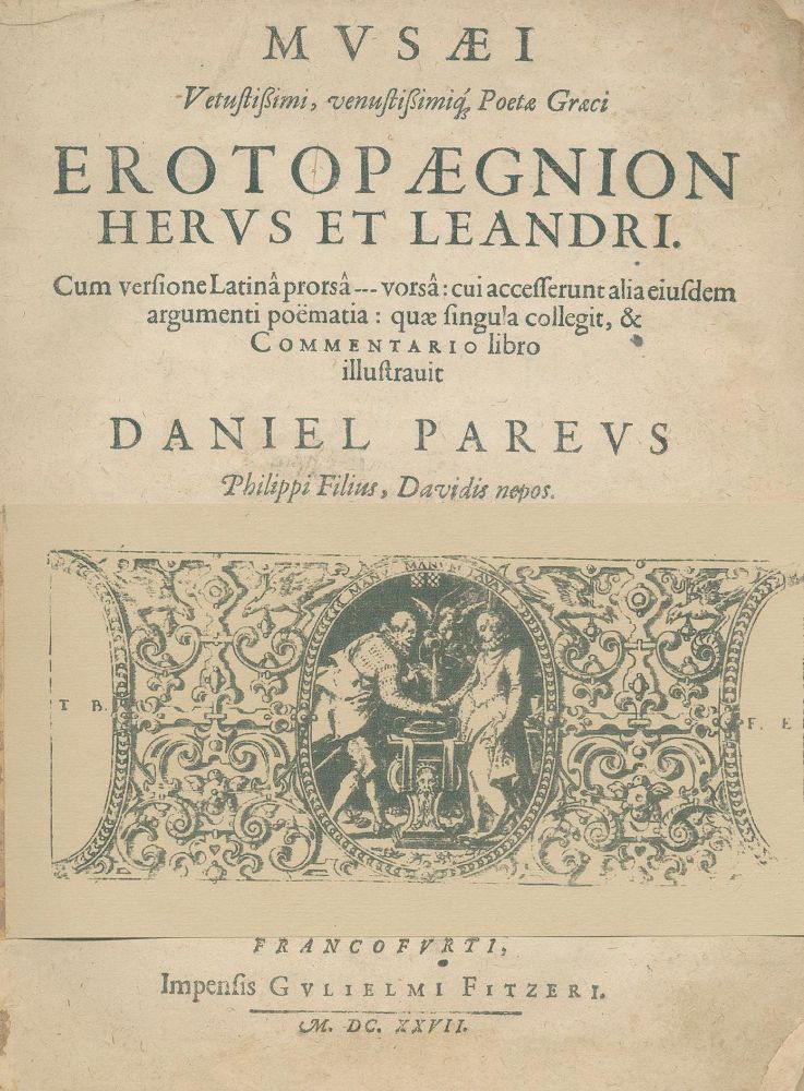 Große Abbildung Nr.1: 131-210 Musaeus.: (Alte Drucke, Handschriften und Theologie)