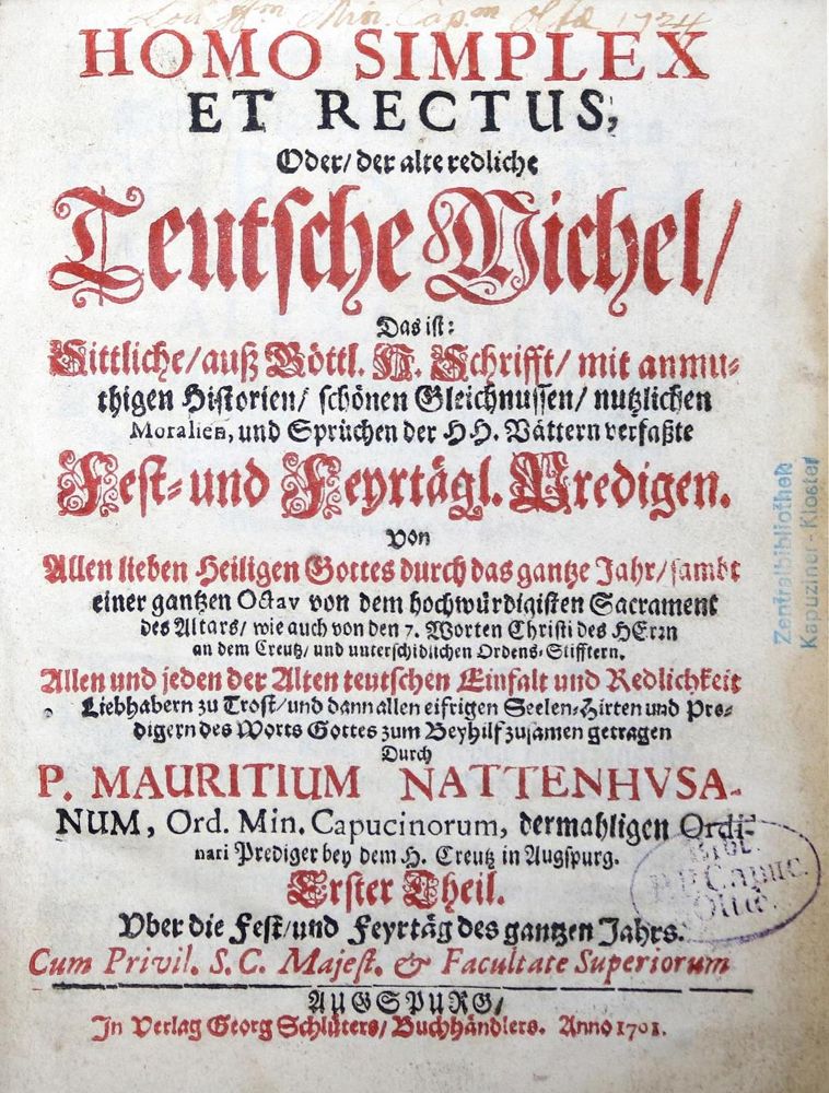Große Abbildung Nr.1: 131-212 Nattenhus,M.: (Alte Drucke, Handschriften und Theologie)