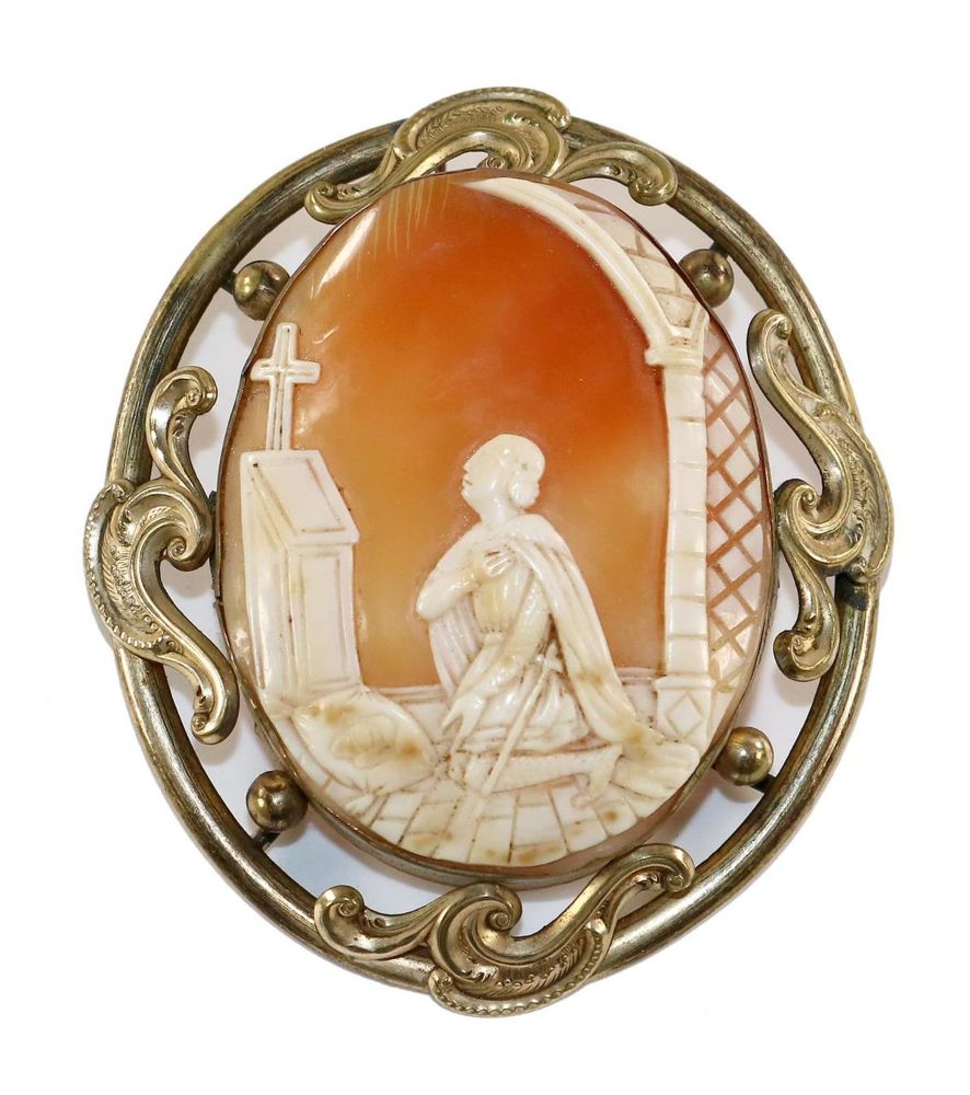 Große Abbildung Nr.1: 131-2176 Betender: (Schmuck, Broschen, Gemmen und Kameen)