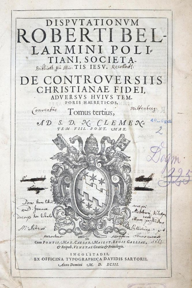 Große Abbildung Nr.1: 131-22 Bellarmin,R.: (Alte Drucke, Handschriften und Theologie)