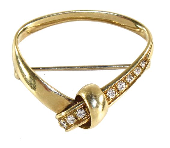 Große Abbildung Nr.1: 131-2237 Schleifenbrosche mit 8 kl.: (Schmuck, Broschen)