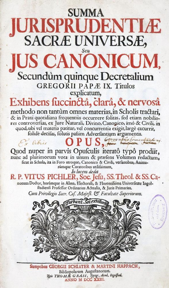 Große Abbildung Nr.1: 131-224 Pichler,V.: (Alte Drucke, Handschriften und Theologie)