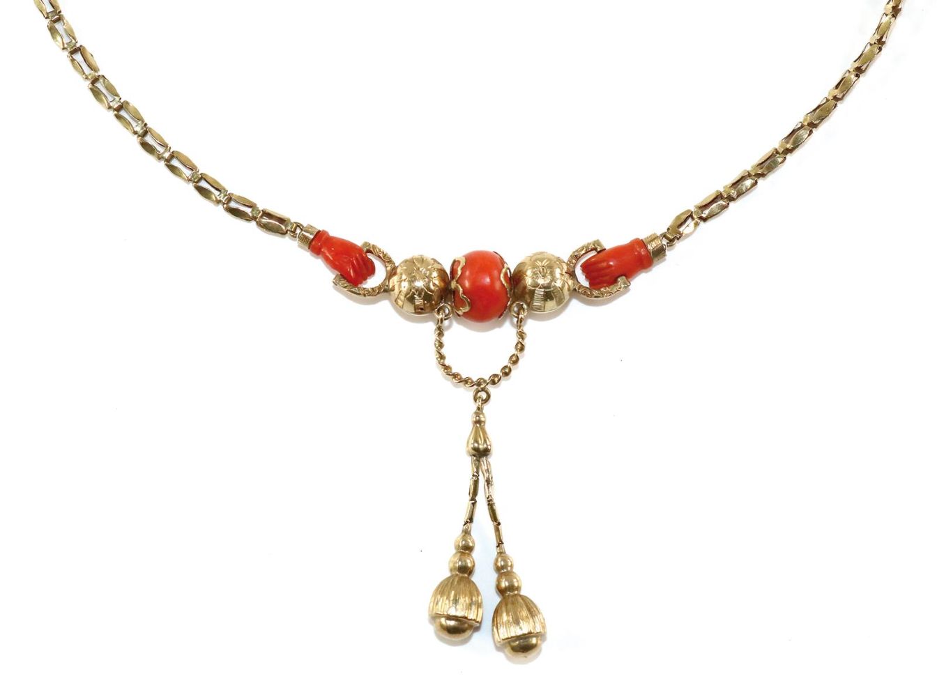 Große Abbildung Nr.1: 131-2244 Historisches Korallencollier.: (Schmuck, Colliers)
