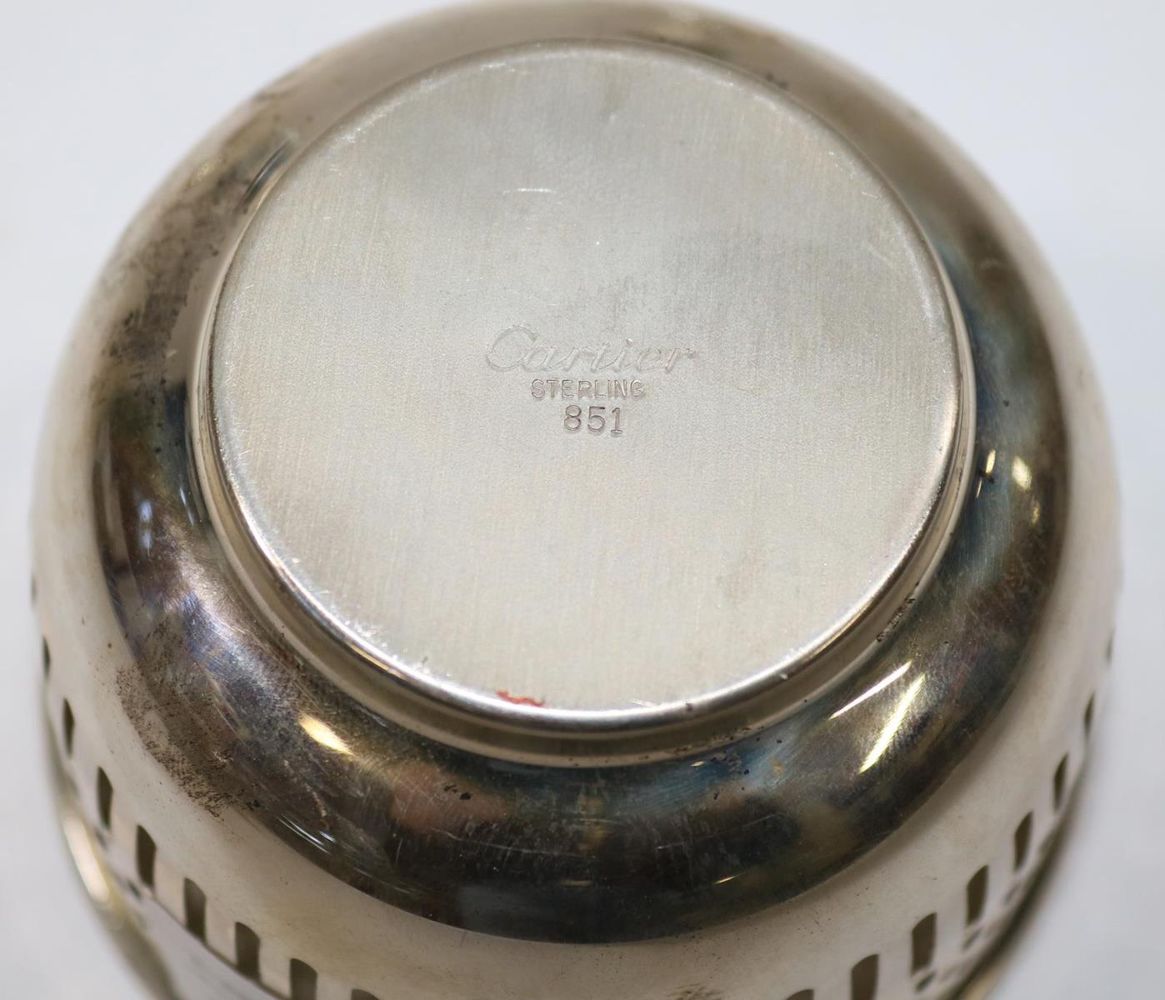 Große Abbildung Nr.4: 131-2257 Cartier Paar Windlichter.: (Silber)