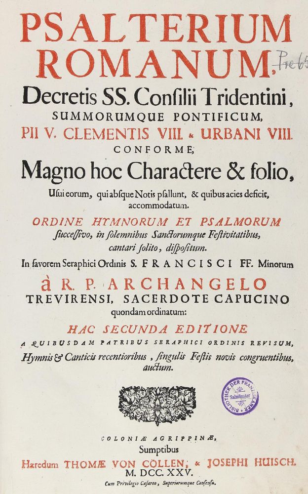 Große Abbildung Nr.3: 131-232 Psalterium Davidis,: (Alte Drucke, Handschriften und Theologie)