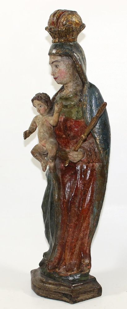 Große Abbildung Nr.3: 131-2352 Maria mit Jesuskind,: (Volkskunst, Religiöse Volkskunst)