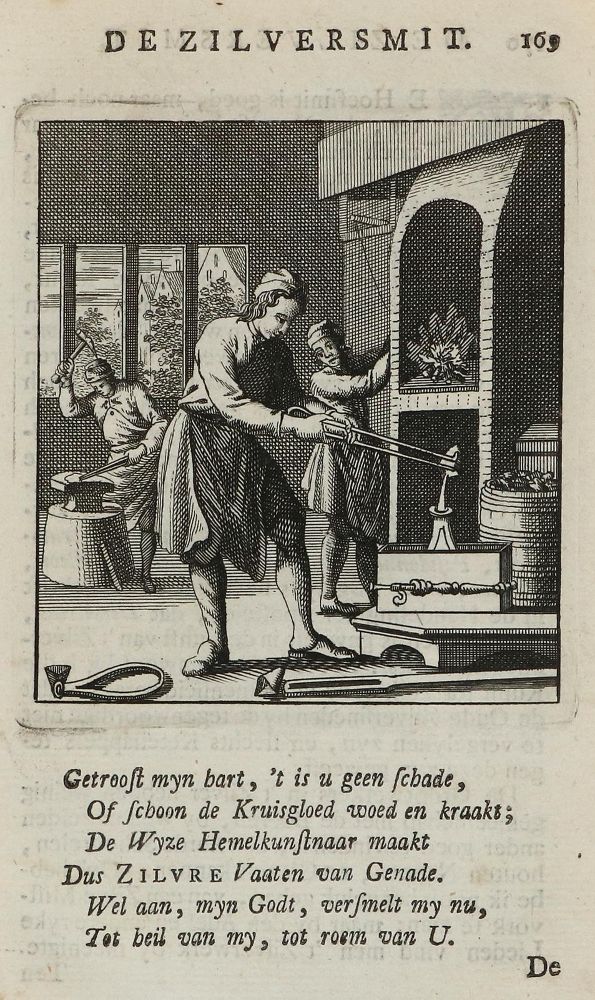 Große Abbildung Nr.1: 131-2405 Goldschäger, Golddrahtzieher u. Silberschmied.: (Varia, Berufe)