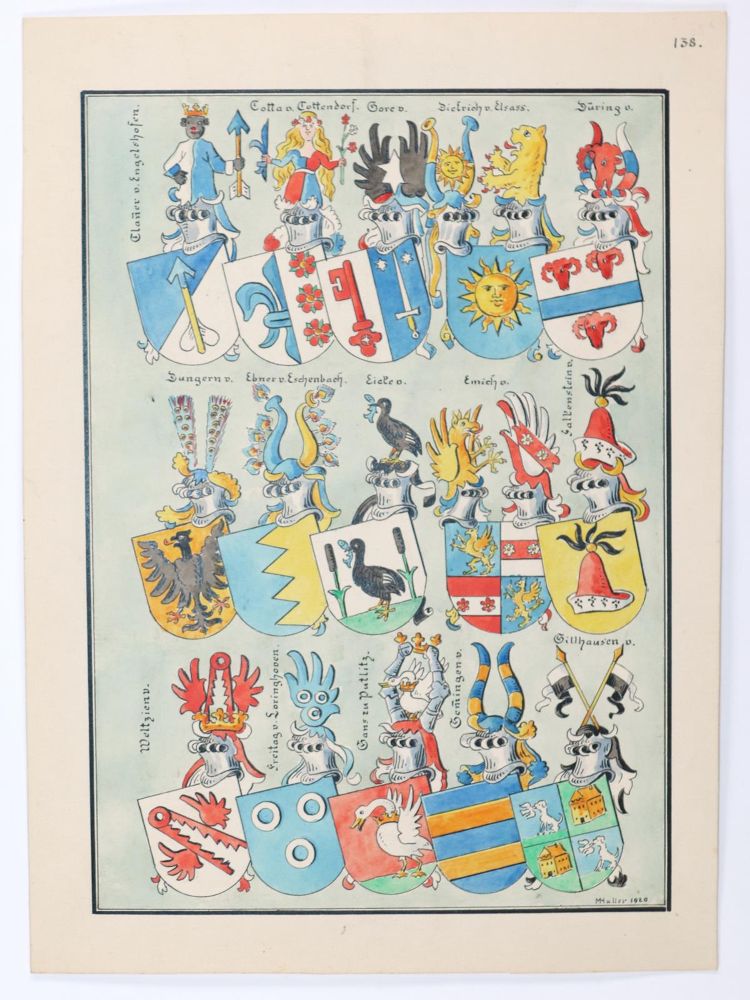 Große Abbildung Nr.24: 131-2444 Wappen.: (Varia, Genealogie und Heraldik)