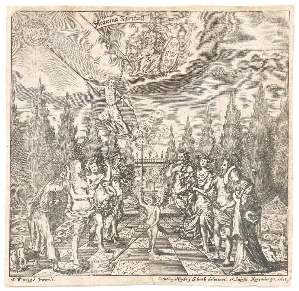 Große Abbildung Nr.1: 131-2481 Medicina Spirituu.: (Varia, Medizin)