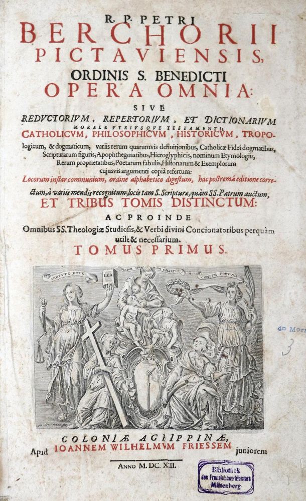 Große Abbildung Nr.1: 131-26 Berchorius,P.: (Alte Drucke, Handschriften und Theologie)