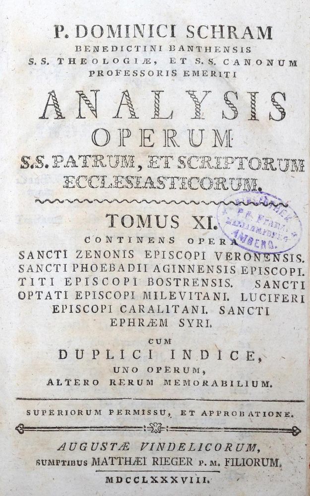 Große Abbildung Nr.2: 131-266 Schram,D.: (Alte Drucke, Handschriften und Theologie)