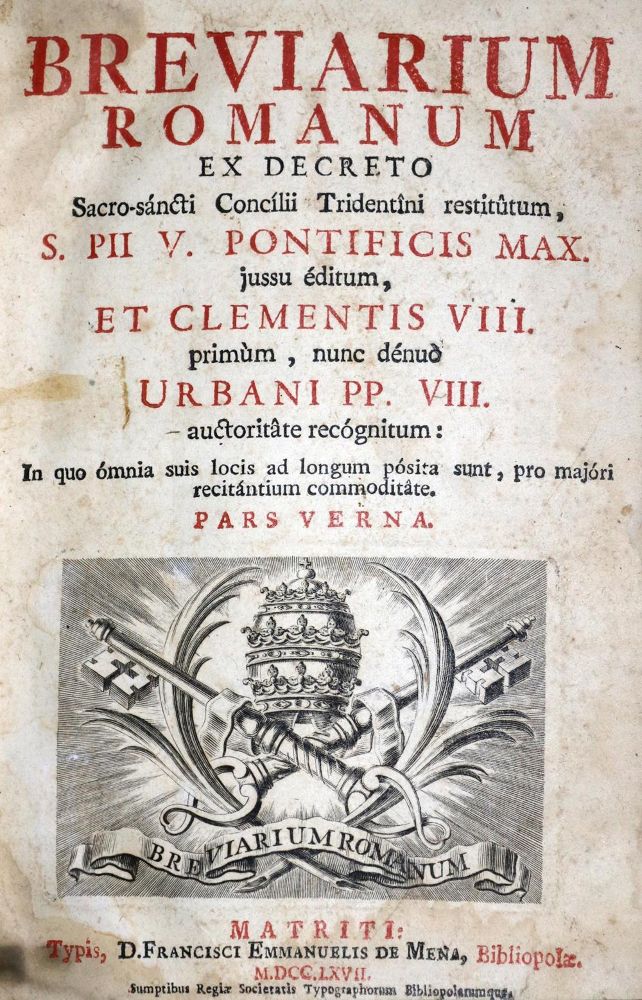 Große Abbildung Nr.1: 131-272 Breviarium Romanum,: (Spanien)