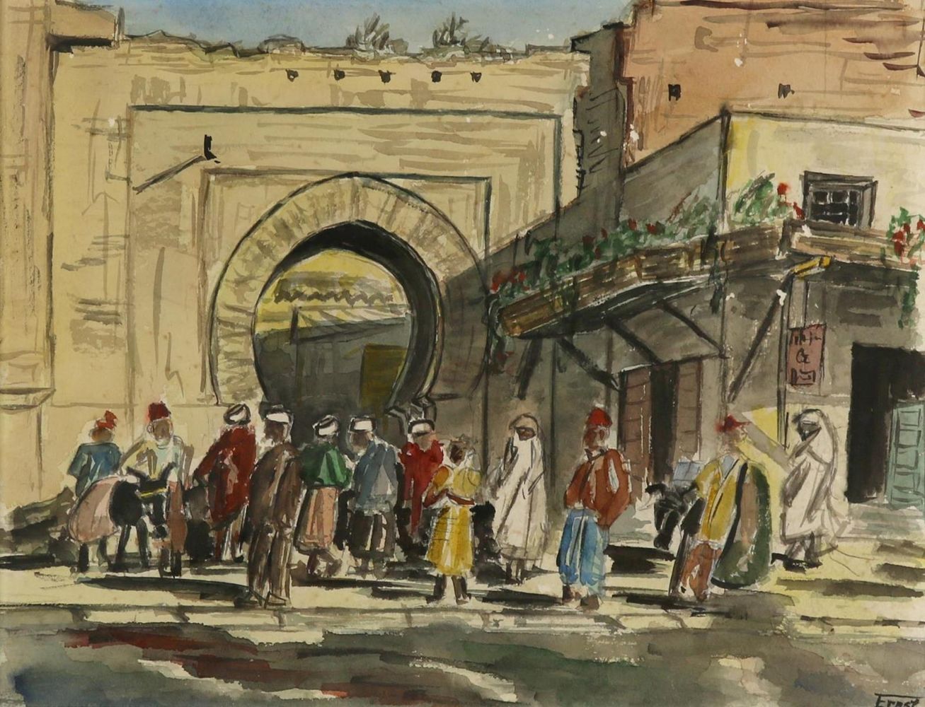 Große Abbildung Nr.1: 131-2763 Orientalische Straßenszene: (Ausland, Orient)