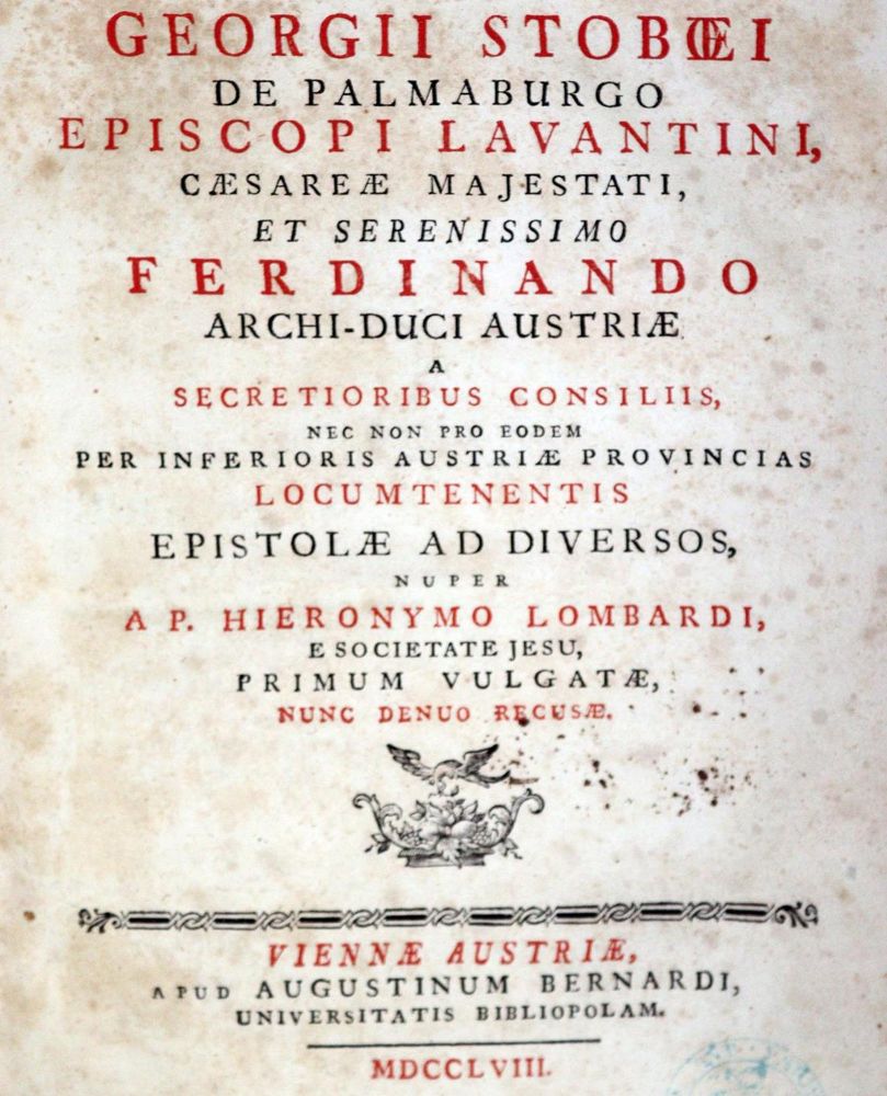 Große Abbildung Nr.1: 131-278 Stoboeus,G.: (Alte Drucke, Handschriften und Theologie)