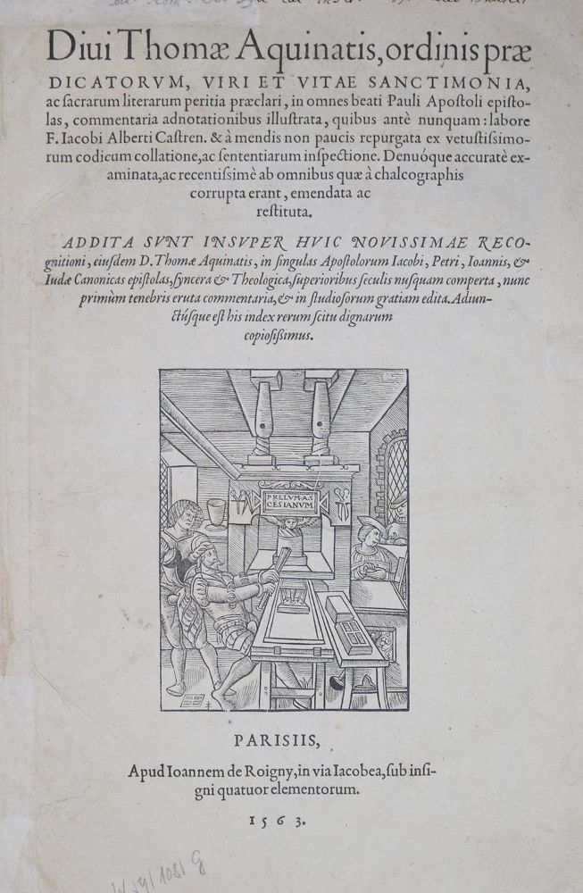 Große Abbildung Nr.1: 131-281 Thomas von Aquin.: (Alte Drucke, Handschriften und Theologie)