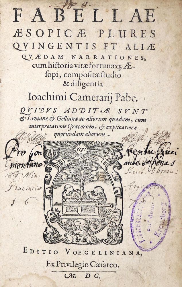 Große Abbildung Nr.1: 131-3 Camerarius,J.: (Äsop)