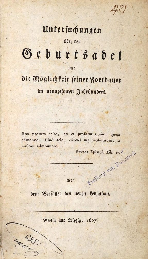 Große Abbildung Nr.1: 131-301 (Buchholz,P.F.F.).: (Politik und Staatswissenschaften)