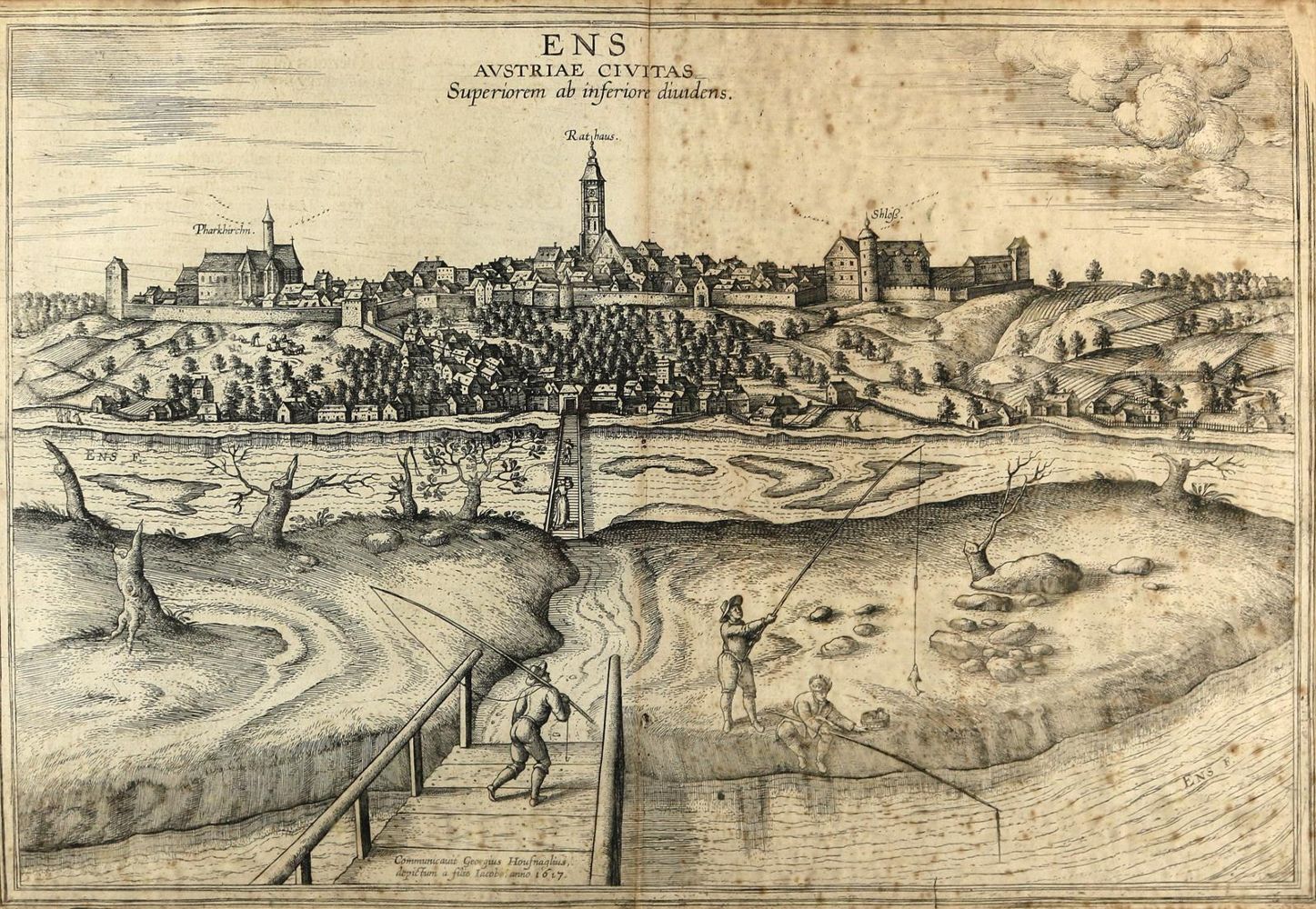 Große Abbildung Nr.1: 131-3094 Ens Austriae Civitas.: (Künstlergraphik)