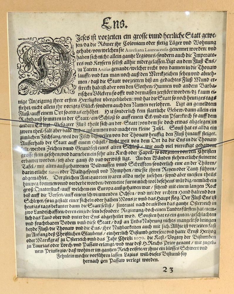 Große Abbildung Nr.2: 131-3094 Ens Austriae Civitas.: (Künstlergraphik)
