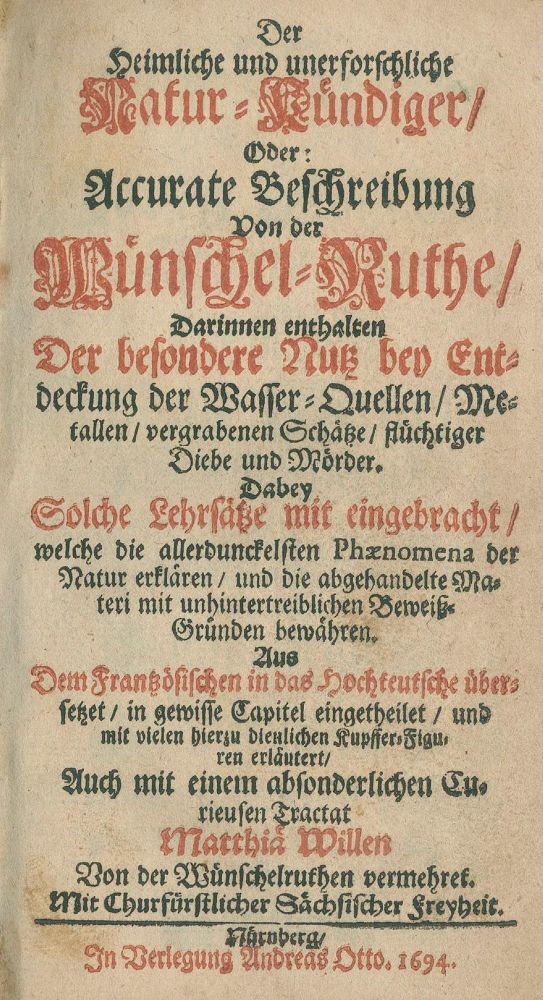 Große Abbildung Nr.1: 131-327 (Vallemont,P.le Lorrain de).: (Grenzwissenschaften und Okkultismus, Wünschelrute)