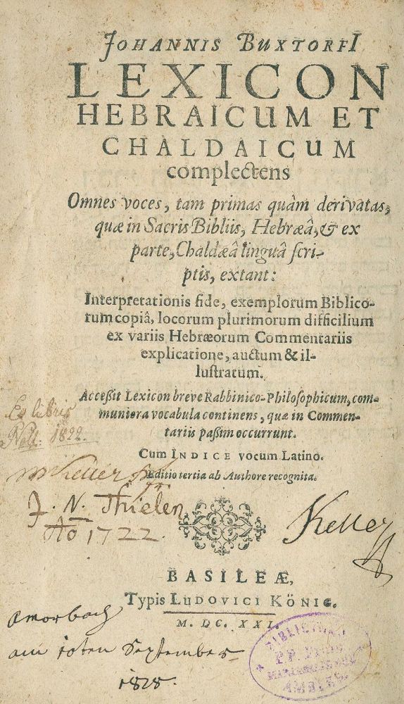 Große Abbildung Nr.1: 131-328 Buxtorf,J.: (Judaica)