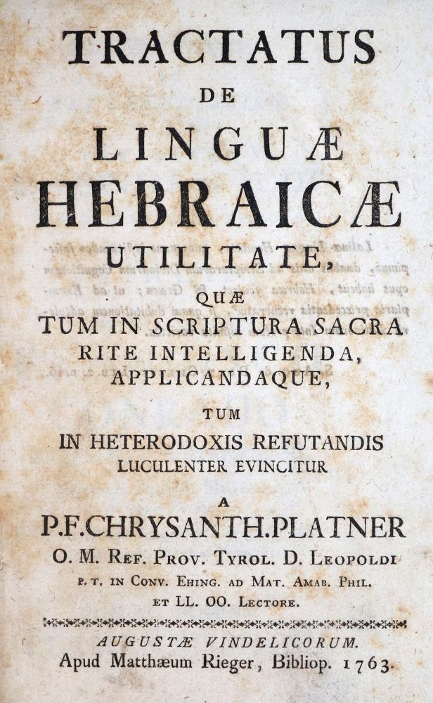 Große Abbildung Nr.1: 131-334 Platner,P.F.C.: (Judaica)