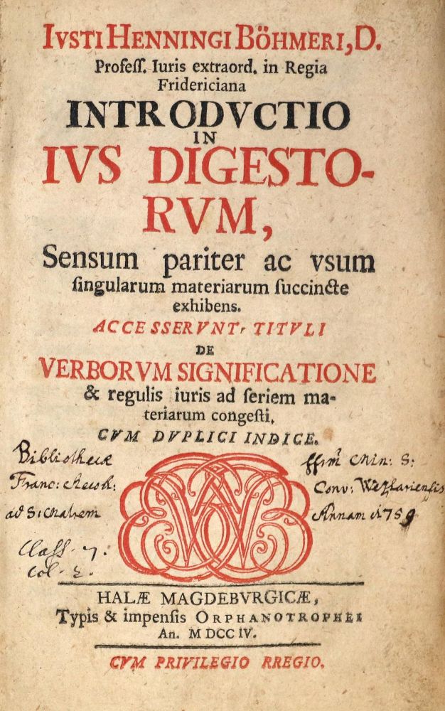 Große Abbildung Nr.1: 131-337 Böhmer,J.H.: (Juridica und Kriminologie)