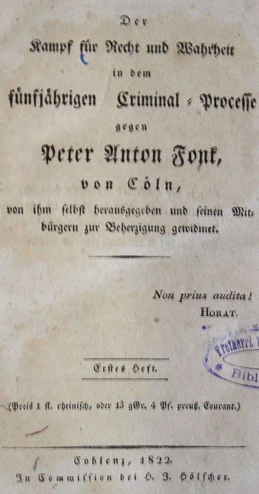 Große Abbildung Nr.1: 131-341 Fonck,P.A.: (Juridica und Kriminologie)