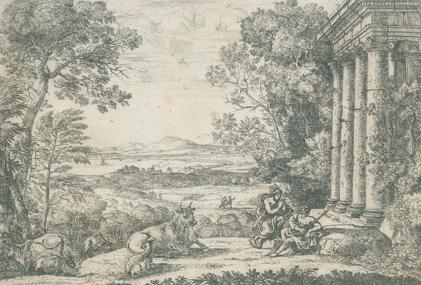 Große Abbildung Nr.2: 131-3419 Lorrain, Claude (d.i. Claude Gellée: (Künstlergraphik)