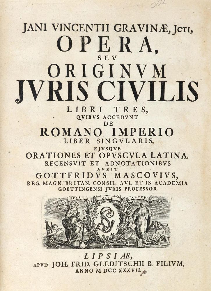 Große Abbildung Nr.1: 131-342 Gravina,G.V.: (Juridica und Kriminologie)