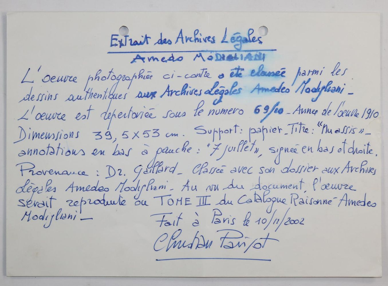Große Abbildung Nr.8: 131-3459 Modigliani, Amedeo (Künstlergraphik)