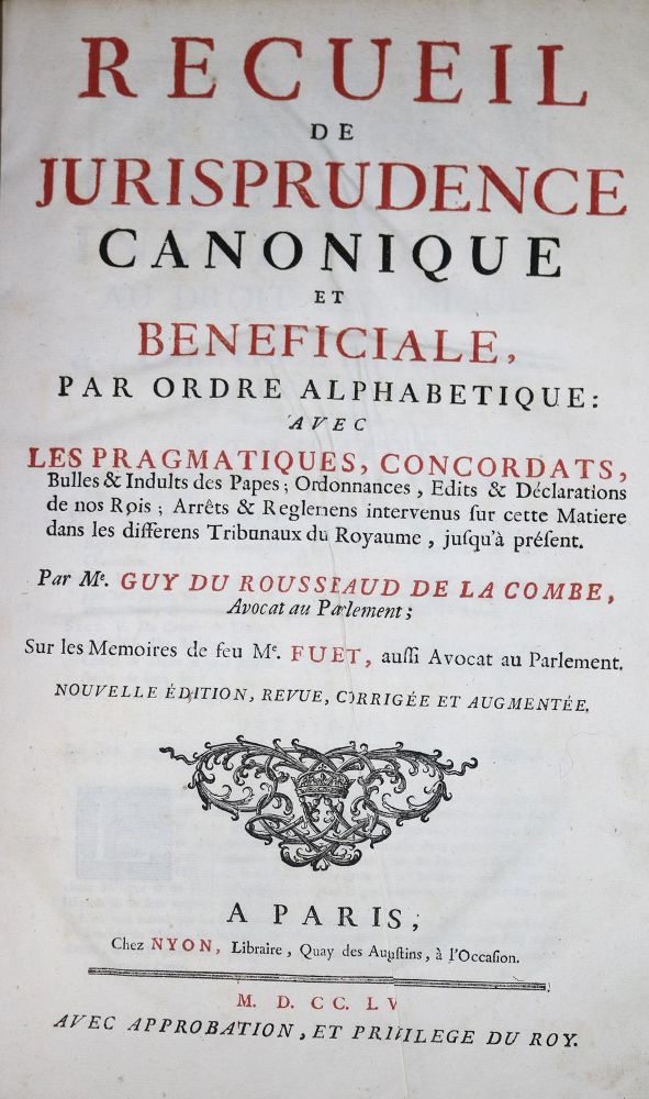 Große Abbildung Nr.1: 131-353 Rousseaud de la Combe,G.: (Juridica und Kriminologie)
